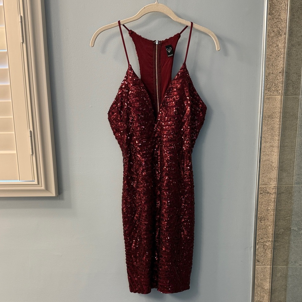 Windsor Deep Red Sequin Dress